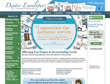Tablet Screenshot of dexterenvelopes.com